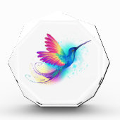 エキゾチックなレインボーハミングバード フォトブロック (正面)