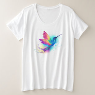 エキゾチックなレインボーハミングバード プラスサイズTシャツ