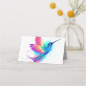 エキゾチックなレインボーハミングバード プレイスカード (裏面)