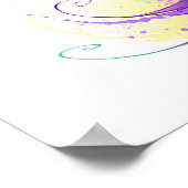 エキゾチックなレインボーハミングバード ポスター (角)