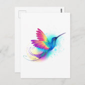 エキゾチックなレインボーハミングバード ポストカード (正面/裏面)