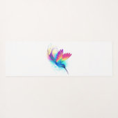 エキゾチックなレインボーハミングバード ヨガマット (裏面(横))