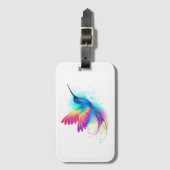 エキゾチックなレインボーハミングバード ラゲッジタグ (正面縦)