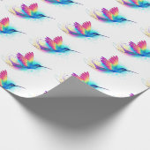 エキゾチックなレインボーハミングバード ラッピングペーパー (角)