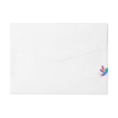 エキゾチックなレインボーハミングバード ラップアラウンド宛名ラベル (裏面)