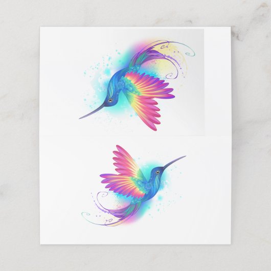 エキゾチックなレインボーハミングバード ロイヤリティカード (外部開封)