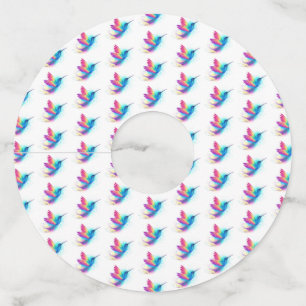 エキゾチックなレインボーハミングバード ワイングラスタグ