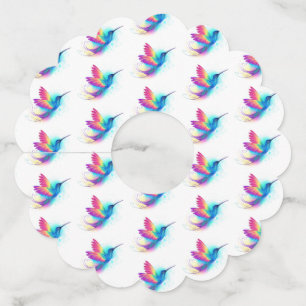 エキゾチックなレインボーハミングバード ワイングラスタグ