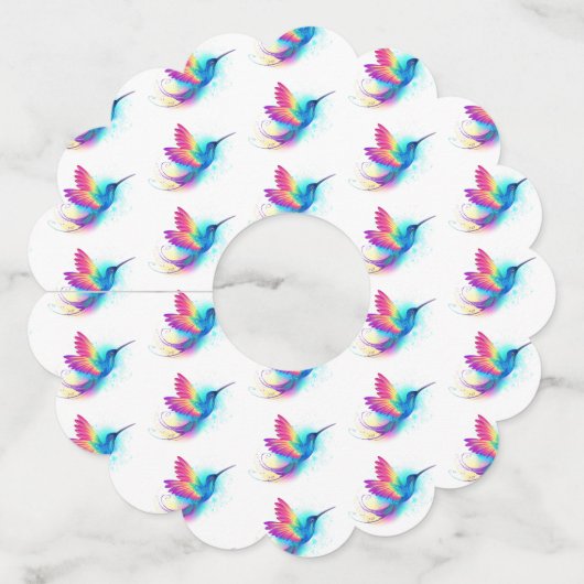 エキゾチックなレインボーハミングバード ワイングラスタグ (裏面)