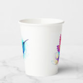 エキゾチックなレインボーハミングバード 紙コップ (左)