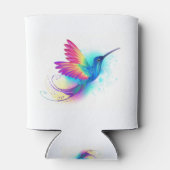 エキゾチックなレインボーハミングバード 缶クーラー (裏面)