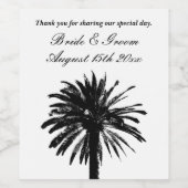 エキゾチックなワインボトルラベルファンシービーチ結婚式 ワインラベル (シングルラベル)