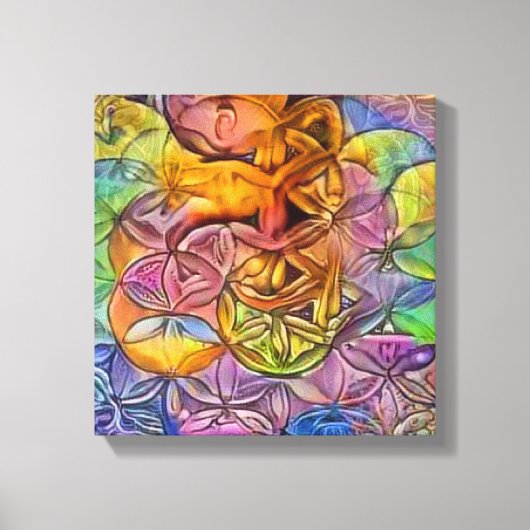 エキゾチックな人生の花 キャンバスプリント (正面)