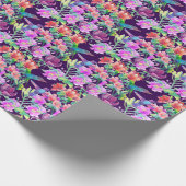 エキゾチックな動植物：シームレスなパターン ラッピングペーパー (角)