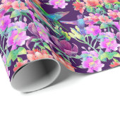 エキゾチックな動植物：シームレスなパターン ラッピングペーパー (ロールコーナー)