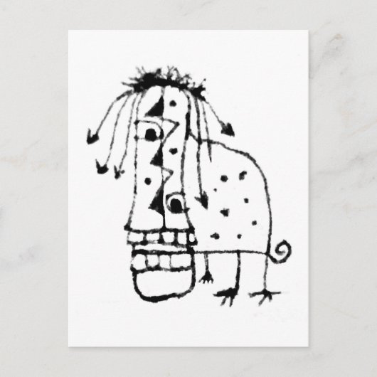 エキゾチックな動物の怪物 ポストカード (正面)