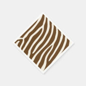 エキゾチックな動物の縞模様（茶色） スタンダードカクテルナプキン (角)