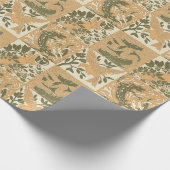 エキゾチックな動物アールヌーボー模様モーリス・ピラール ラッピングペーパー (角)