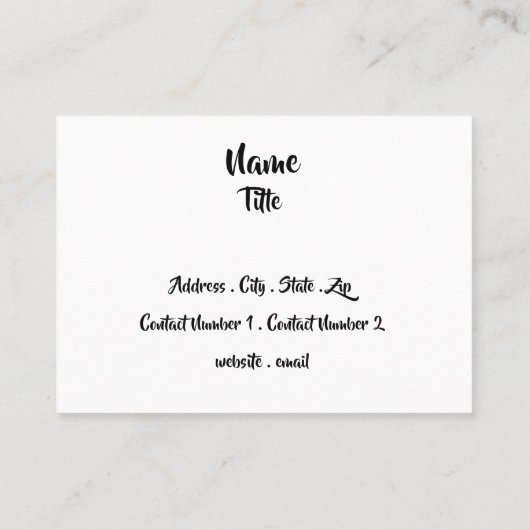 エキゾチックな動物 名刺 (裏面)