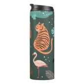 エキゾチックな動物：暗い熱帯子供のパターン。 タンブラー (回転右)