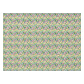 エキゾチックな咲く水彩画のサボテンパターン テーブルクロス (正面(横))