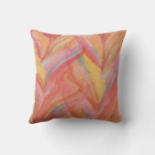 エキゾチックな夏のフローラ羽の水彩アート クッション (裏面)