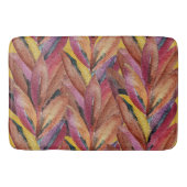 エキゾチックな夏のフローラ羽の水彩アート バスマット (正面)