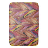 エキゾチックな夏のフローラ羽の水彩アート バスマット (正面縦)