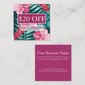 エキゾチックな夏のフローラ 割引カード (正面/裏面)