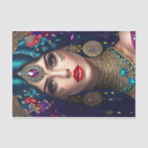 エキゾチックな女性デコペティッシュペーパー