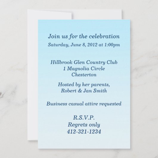 エキゾチックな孔雀のブライダルシャワーの招待状 招待状 (裏面)