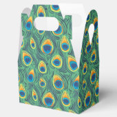 エキゾチックな孔雀の羽模様ジュエルグリーン フェイバーボックス (オープン)