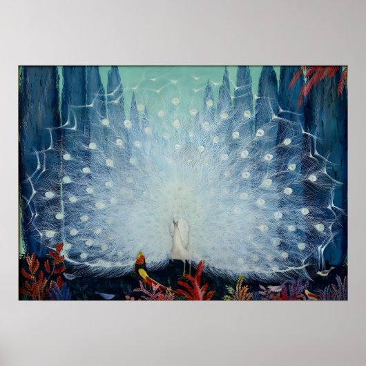 エキゾチックな孔雀バイジェシー・アームズ・ボッケ ポスター (正面)