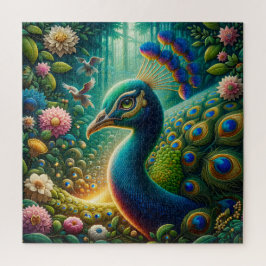エキゾチックな孔雀レインフォレストエンジェシーデザイン ジグソーパズル