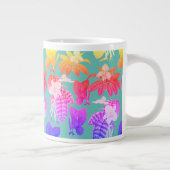 エキゾチックな家の植物ハワイアン柄のコーヒーマグ ジャンボコーヒーマグカップ (右)