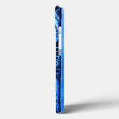 エキゾチックな工具付き革ルック |青 Case-Mate iPhoneケース (裏面 / 左)