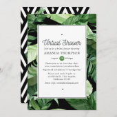 エキゾチックな幾何学的な森の仮想ブライダルシャワー 招待状 (正面/裏面)