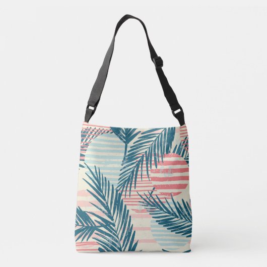 エキゾチックな手のひら、手描き質感 クロスボディバッグ (裏面)