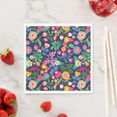 エキゾチックな手描きの花柄 スタンダードランチョンナプキン (インサイチュ)