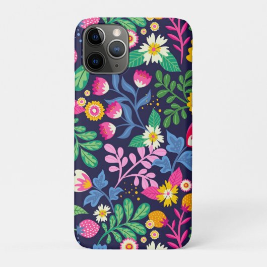 エキゾチックな手描きの花柄 Case-Mate iPhoneケース (裏)