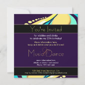 エキゾチックな抽象芸術アートパーティの招待状 招待状 (裏面)