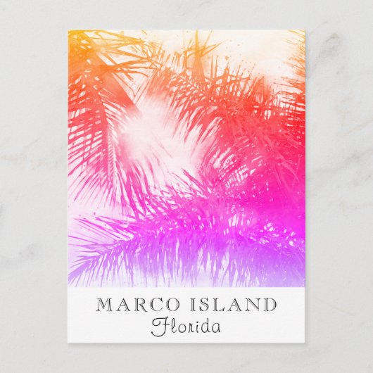 *~*エキゾチックな旅行AP25パーソナライズ – Palm Leaf ポストカード (正面)