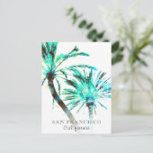 *~*エキゾチックな旅行AP25抽象芸術パームツリーアート ポストカード (スタンド正面)