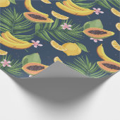 エキゾチックな果実のパターン ラッピングペーパー (角)