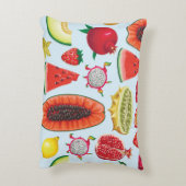 エキゾチックな果実：トレンディープリントシームレス。 アクセントクッション (裏面(縦))