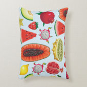 エキゾチックな果実：トレンディープリントシームレス。 アクセントクッション (正面(垂直))