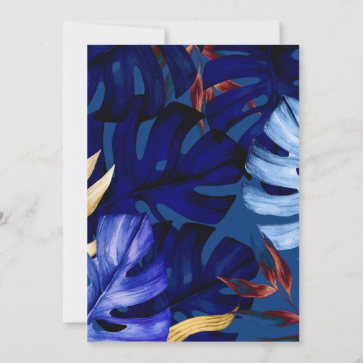 エキゾチックな森のカップルのシャワー 招待状 (裏面)