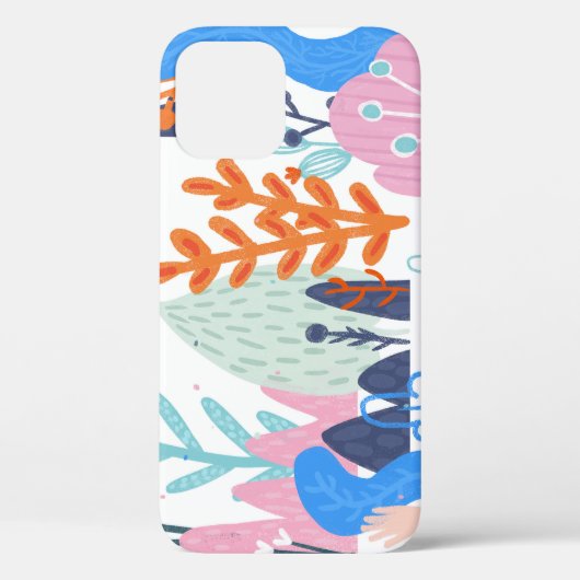 エキゾチックな植物:明るいシームレスなパターン Case-Mate iPhoneケース (裏面)
