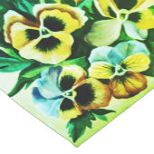 エキゾチックな水の色グリーンパンジー ショートテーブルランナー (コーナー)