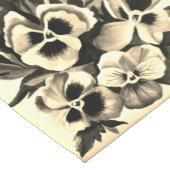 エキゾチックな水の色セピアパンジー ショートテーブルランナー (コーナー)